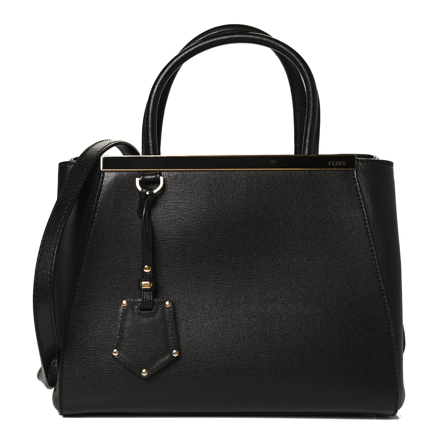 Fendi Vitello Elite Petite 2Jours Tote Black 1 of 12
