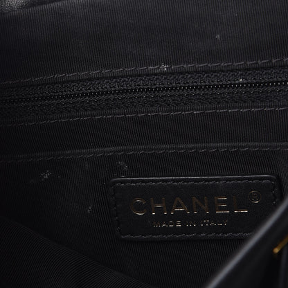 Chanel Calfskin Chevron Quilted Small Urban Spirit Backpack Black 13 of 14