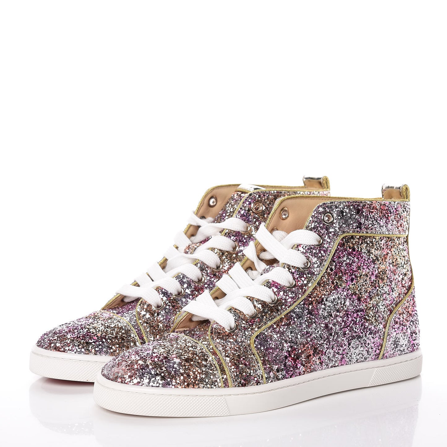 Glitter Womens Bip Bip Flat Sneakers 36.5 Rosette