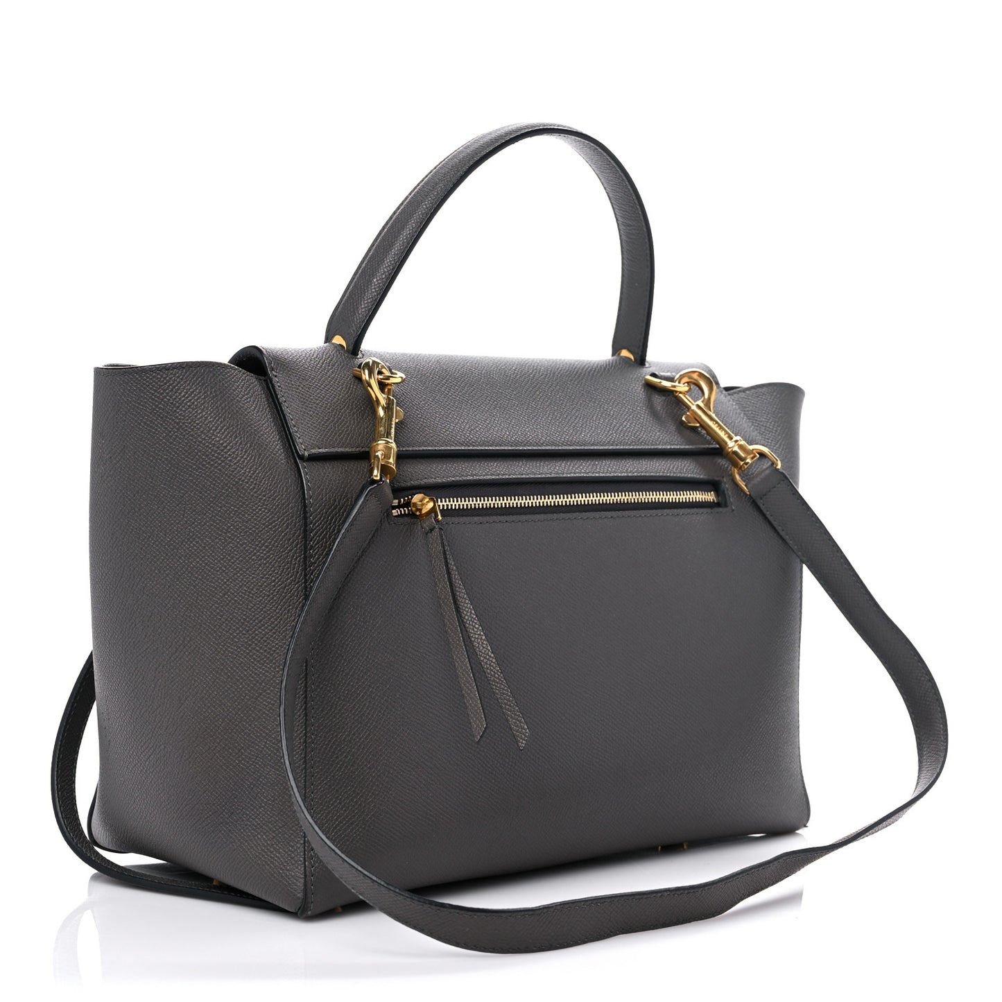 Grained Calfskin Mini Belt Bag Grey