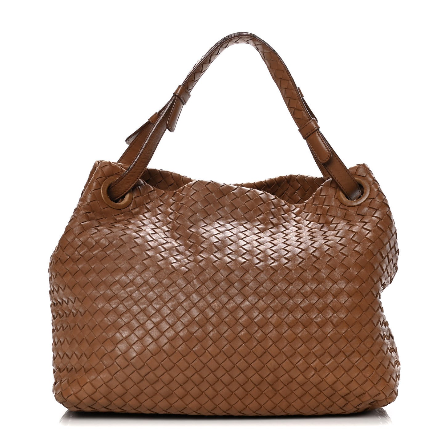 Nappa Intrecciato Medium Garda Bag Noce