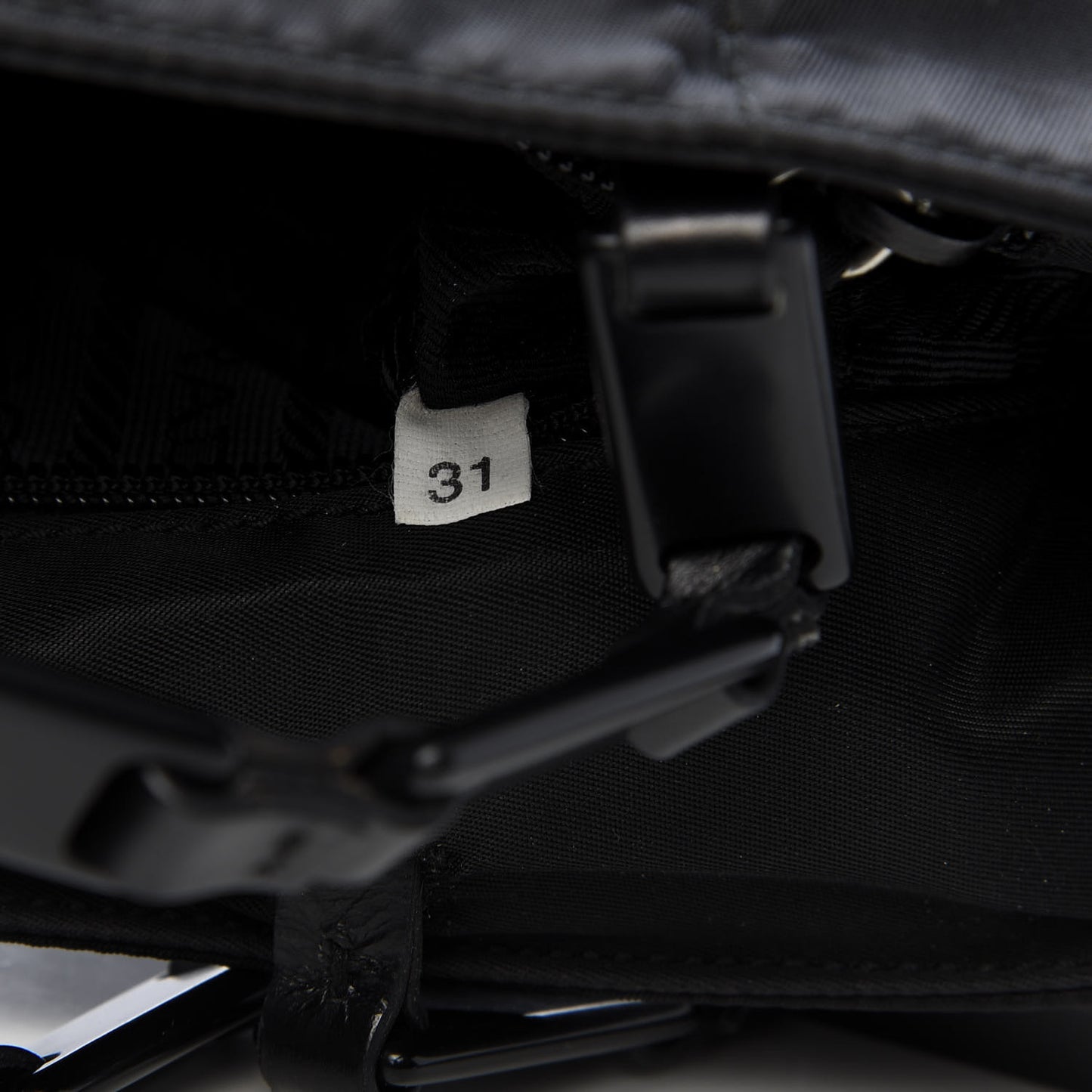 Tessuto Nylon Chain Tote Black