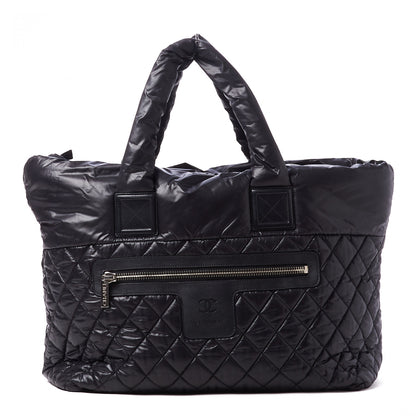 Chanel Nylon Quilted Large Coco Cocoon Tote Black 1 of 10
