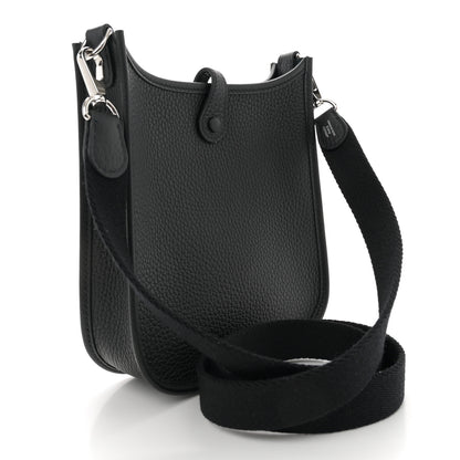 Hermes Taurillon Clemence Evelyne TPM Black 3 of 11
