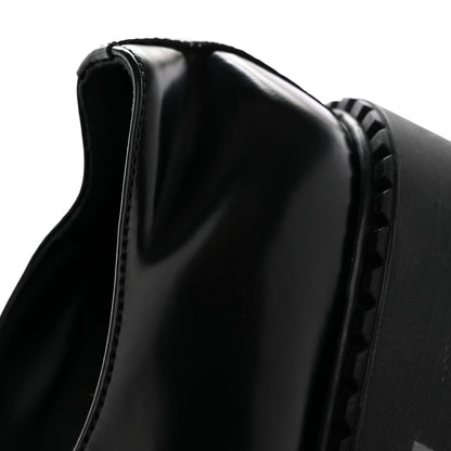 Prada Spazzolato Metal Triangle Logo 50mm Loafers 40 Black 9 of 18