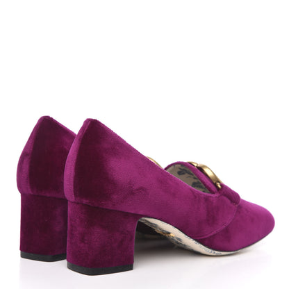 Gucci Softy Velvet GG Victoire 55mm Loafer Pumps 37 Fucsia 4 of 9