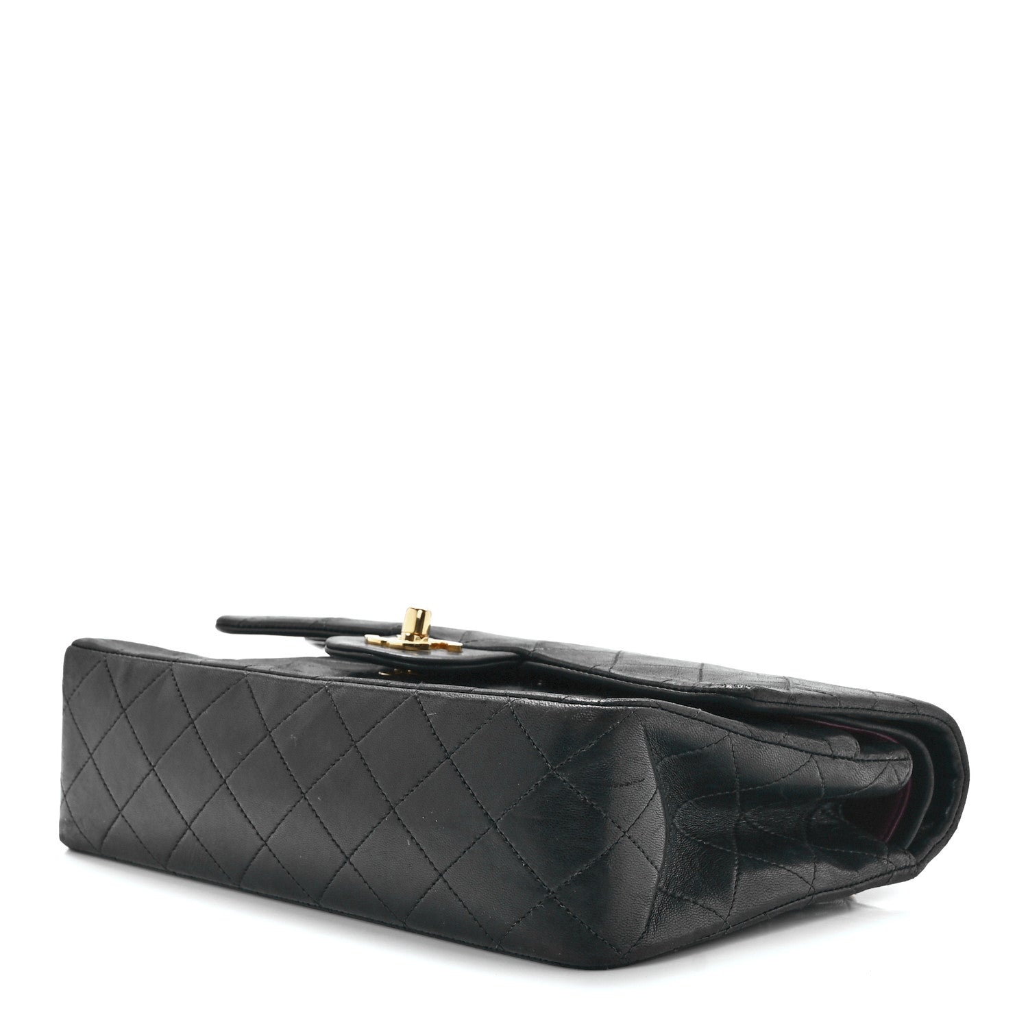 Chanel Lambskin Quilted Medium Double Flap Black 10 of 12