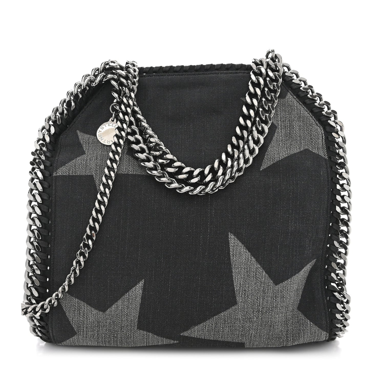 Denim Star Mini Falabella Tote Black