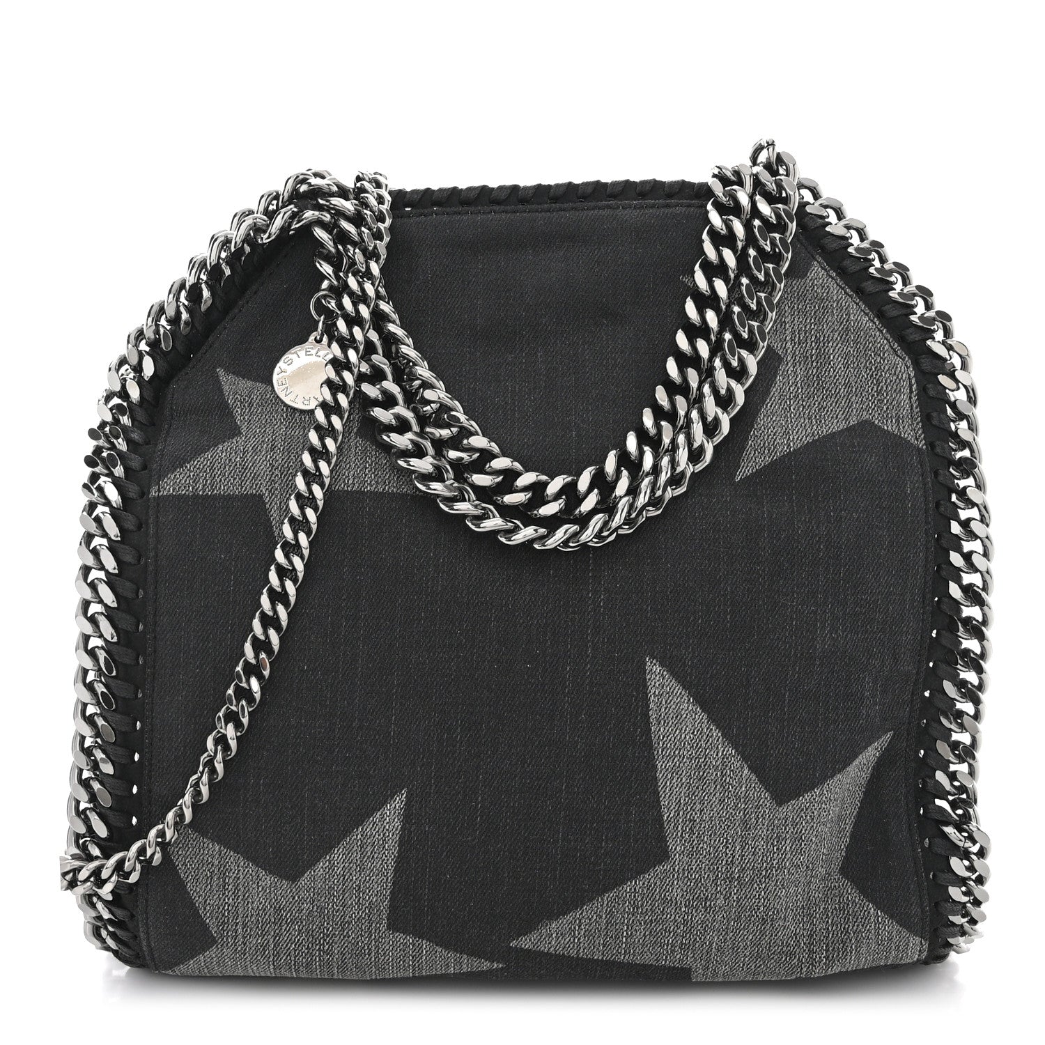 Stella McCartney Denim Star Mini Falabella Tote Black 1 of 9
