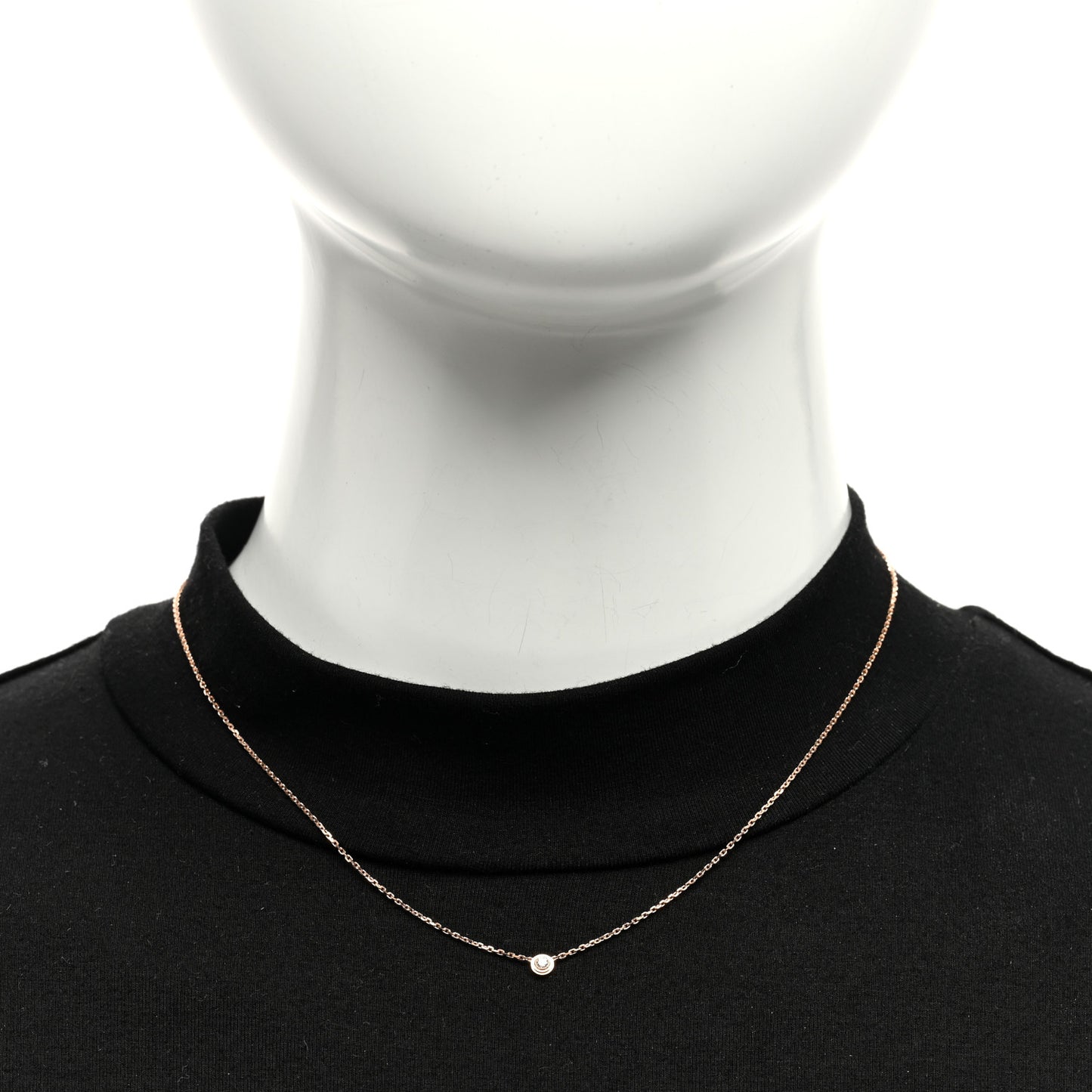 18K Pink Gold Diamond XS D'Amour Pendant Necklace