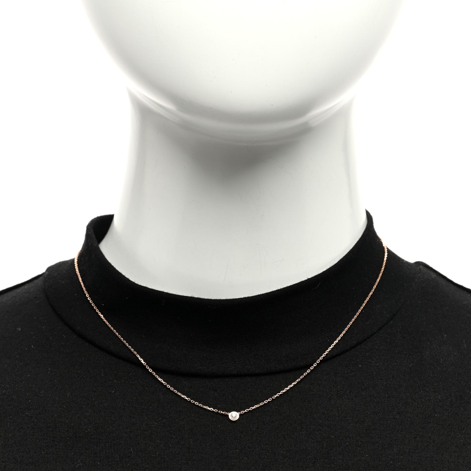 Cartier 18K Pink Gold Diamond XS D'Amour Pendant Necklace 2 of 4