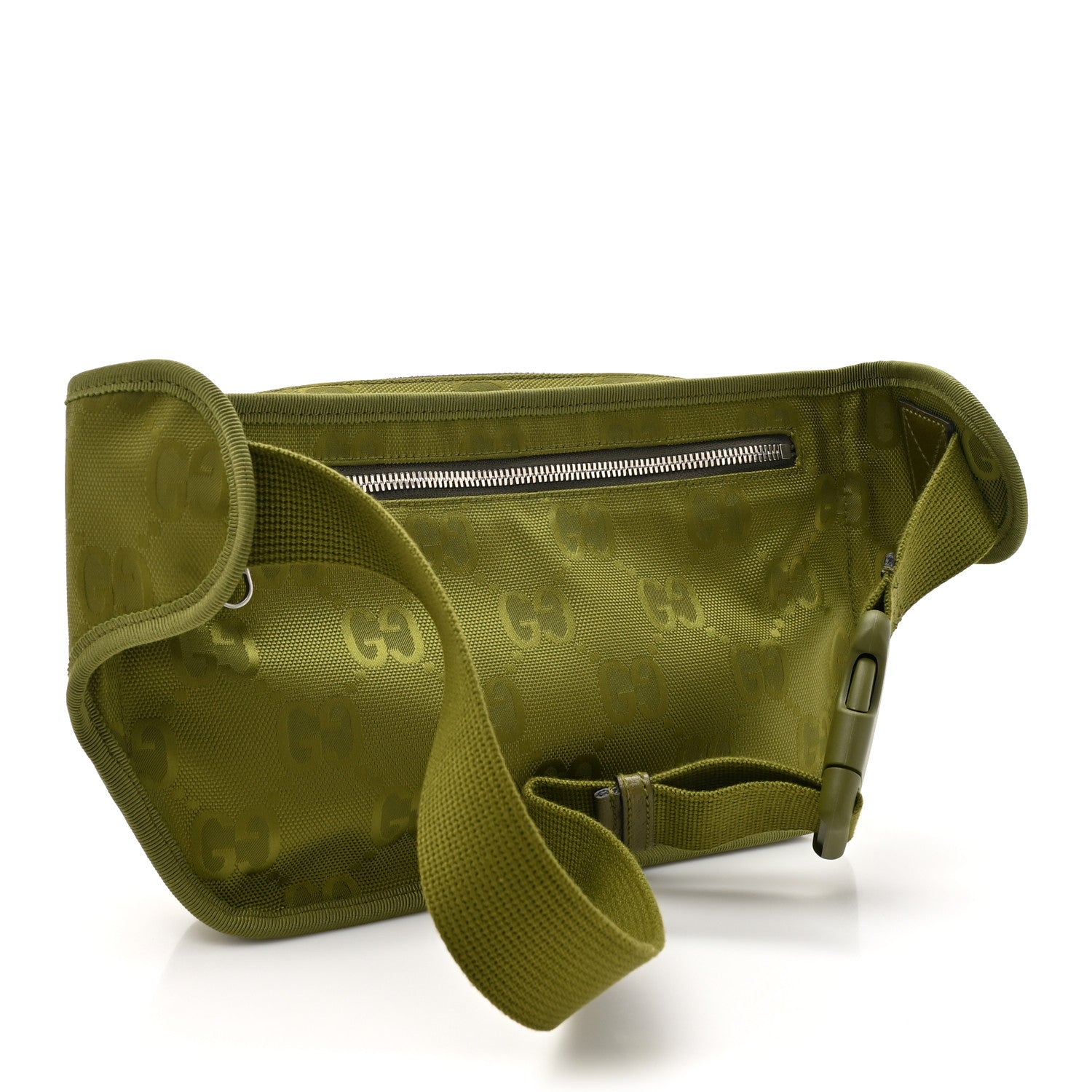 Gucci Econyl Nylon Monogram Off The Grid Large Belt Bag Green 2 of 10