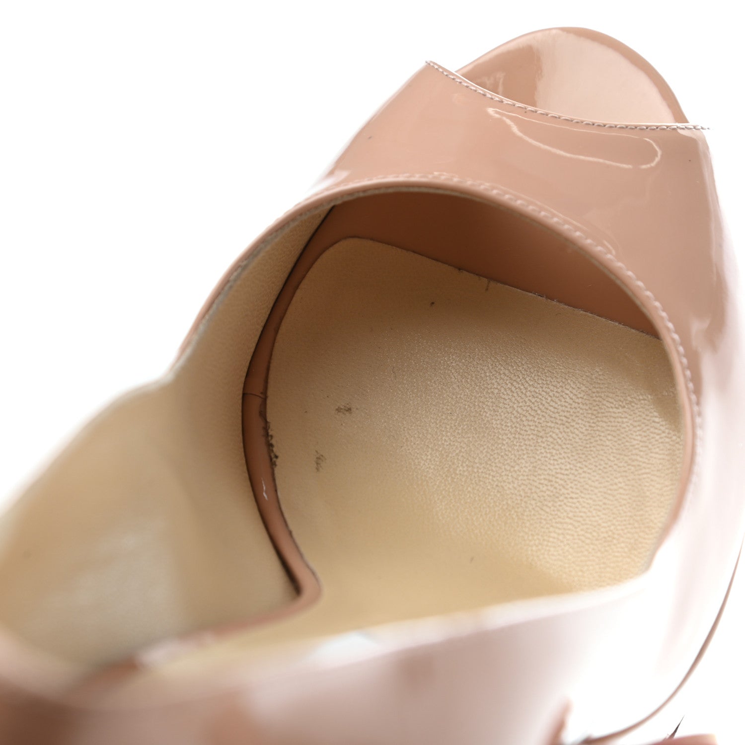 Jimmy Choo Patent Luna Platform Peep Toe Pumps 39.5 Blush 7 of 11