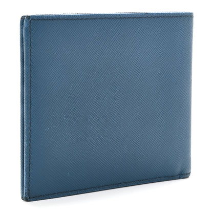 Prada Saffiano Bi-Fold Wallet Cobalto 3 of 8