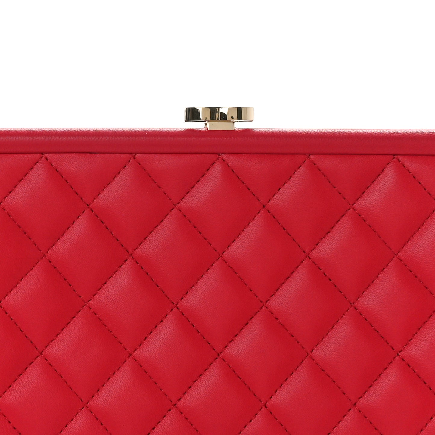 Lambskin Quilted Timeless Clutch Fuchsia
