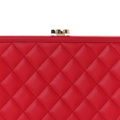 Chanel Lambskin Quilted Timeless Clutch Fuchsia 8 of 11