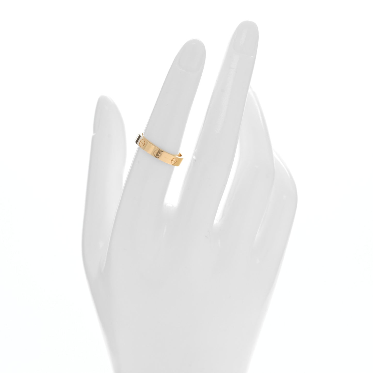 18K Yellow Gold 3.5mm LOVE Wedding Band Ring 53 6.5