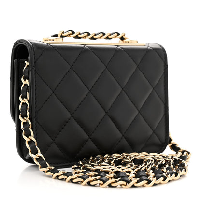 Chanel Lambskin Quilted Trendy CC Card Holder On Chain Black 3 of 11