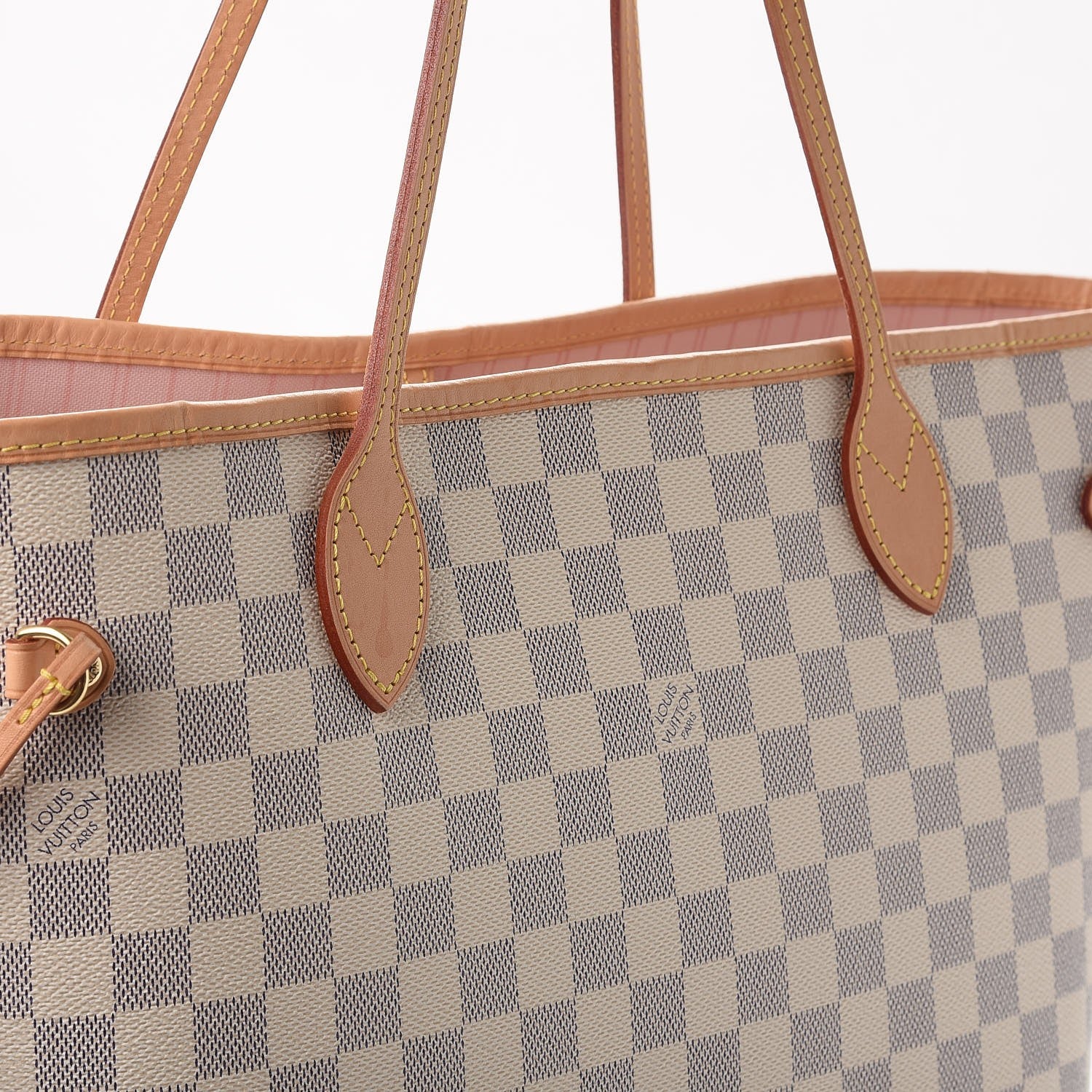 Louis Vuitton Damier Azur Neo Neverfull MM Rose Ballerine 11 of 12