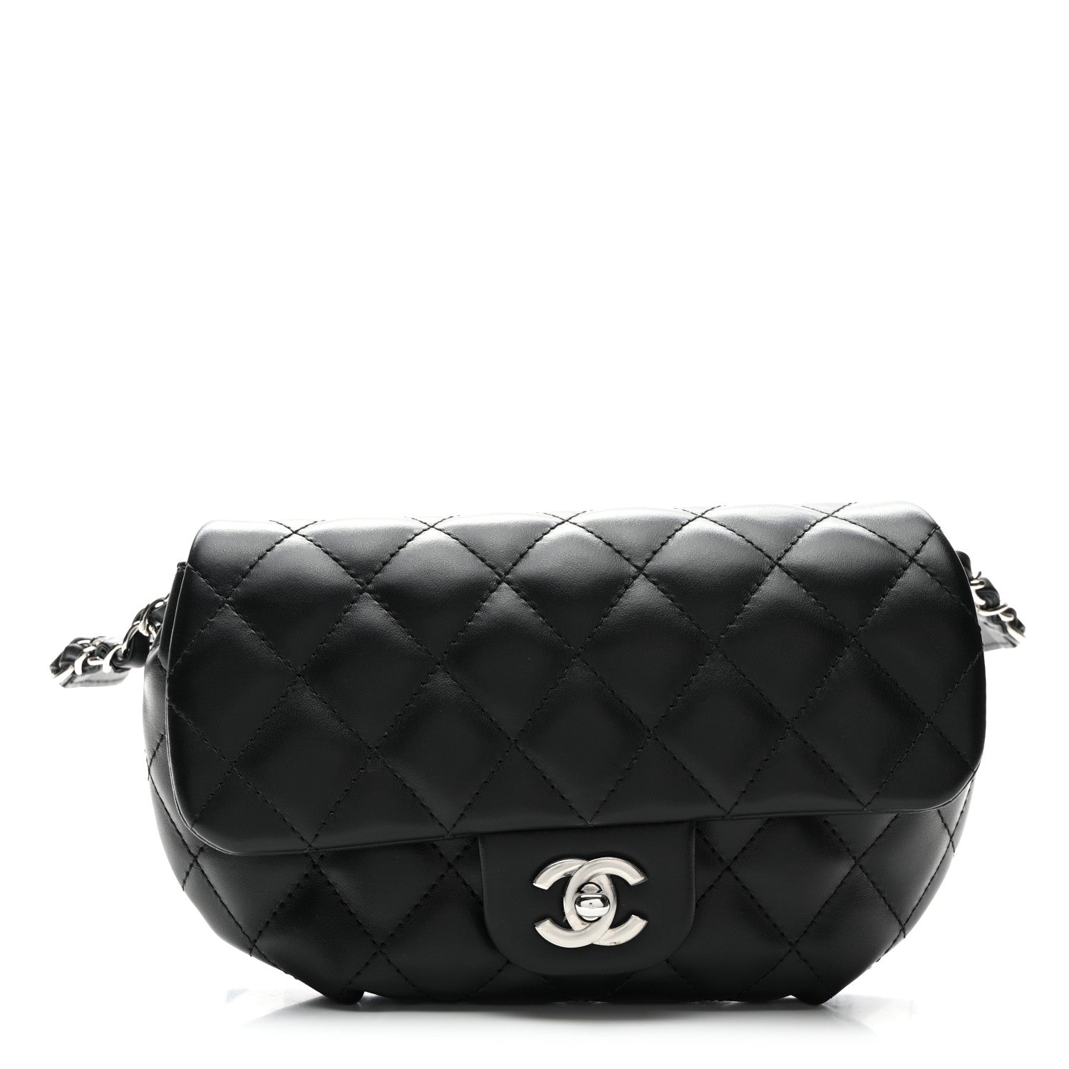 Chanel Calfskin Quilted CC Uniform Flap Belt Bag Black 1 of 10