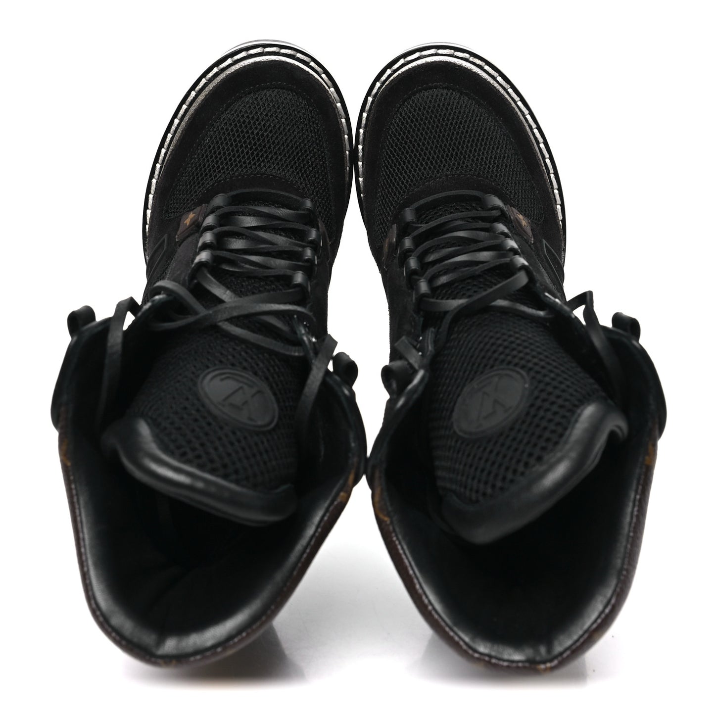 Suede Calfskin Monogram Star Trail Ankle Boots 38 Black