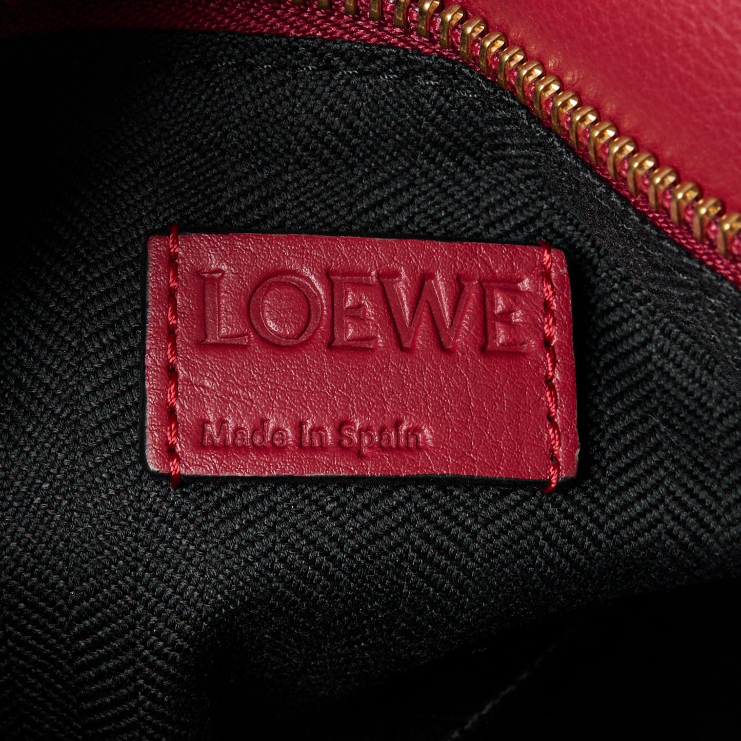 Calfskin Colorblock Small Puzzle Bag Red