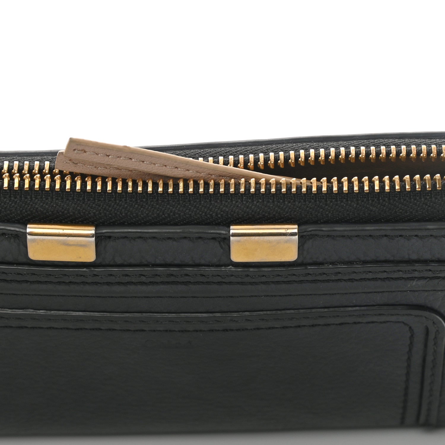 Chloe Grained Calfskin Marcie Long Zip Around Wallet Black 13 of 13