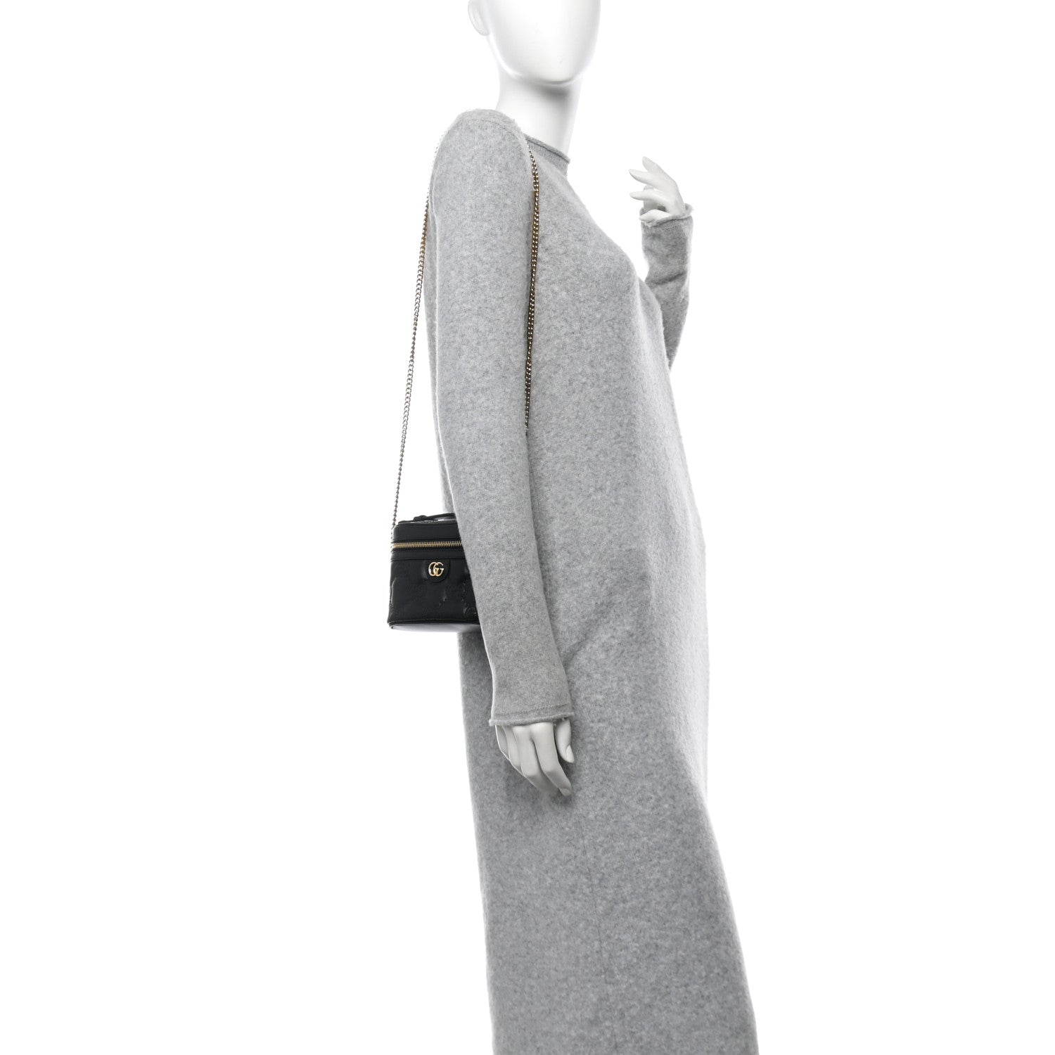 Gucci Calfskin GG Matelasse Mini Top Handle Bag Black 2 of 10