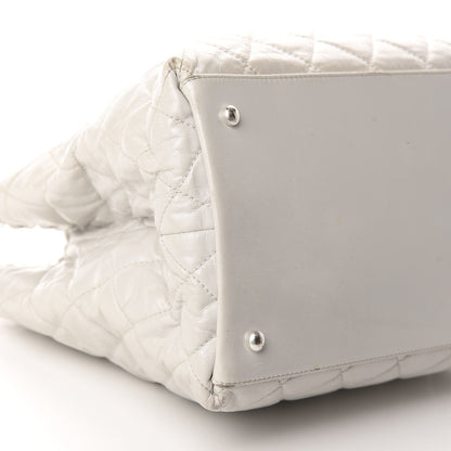 Chanel Glazed Calfskin Quilted Small Chain Me Tote Dark White 5 of 11