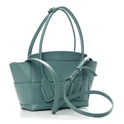 Bottega Veneta Grained Calfskin Maxi Intrecciato Mini Arco Blue 3 of 11