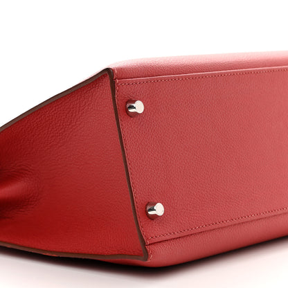 Hermes Vache Liegee Kelly Sellier 32 Rouge Garance 9 of 10