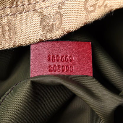 Gucci GG Monogram Medium Web Handle Vertical Tote Red 6 of 9