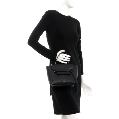 Celine Grained Calfskin Nano Belt Bag Black 3 of 10