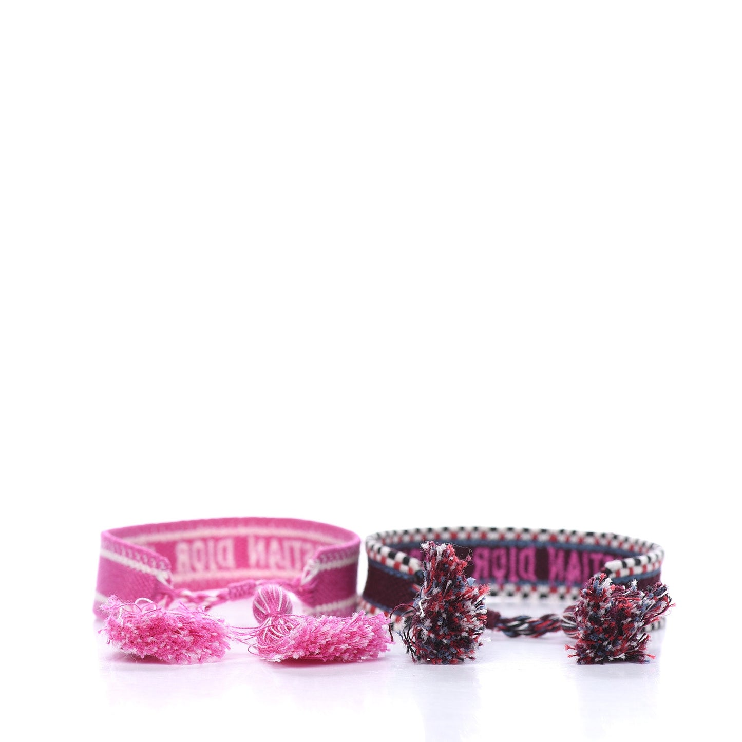 Woven Cotton J'Adior Friendship Bracelet Set Purple Rose