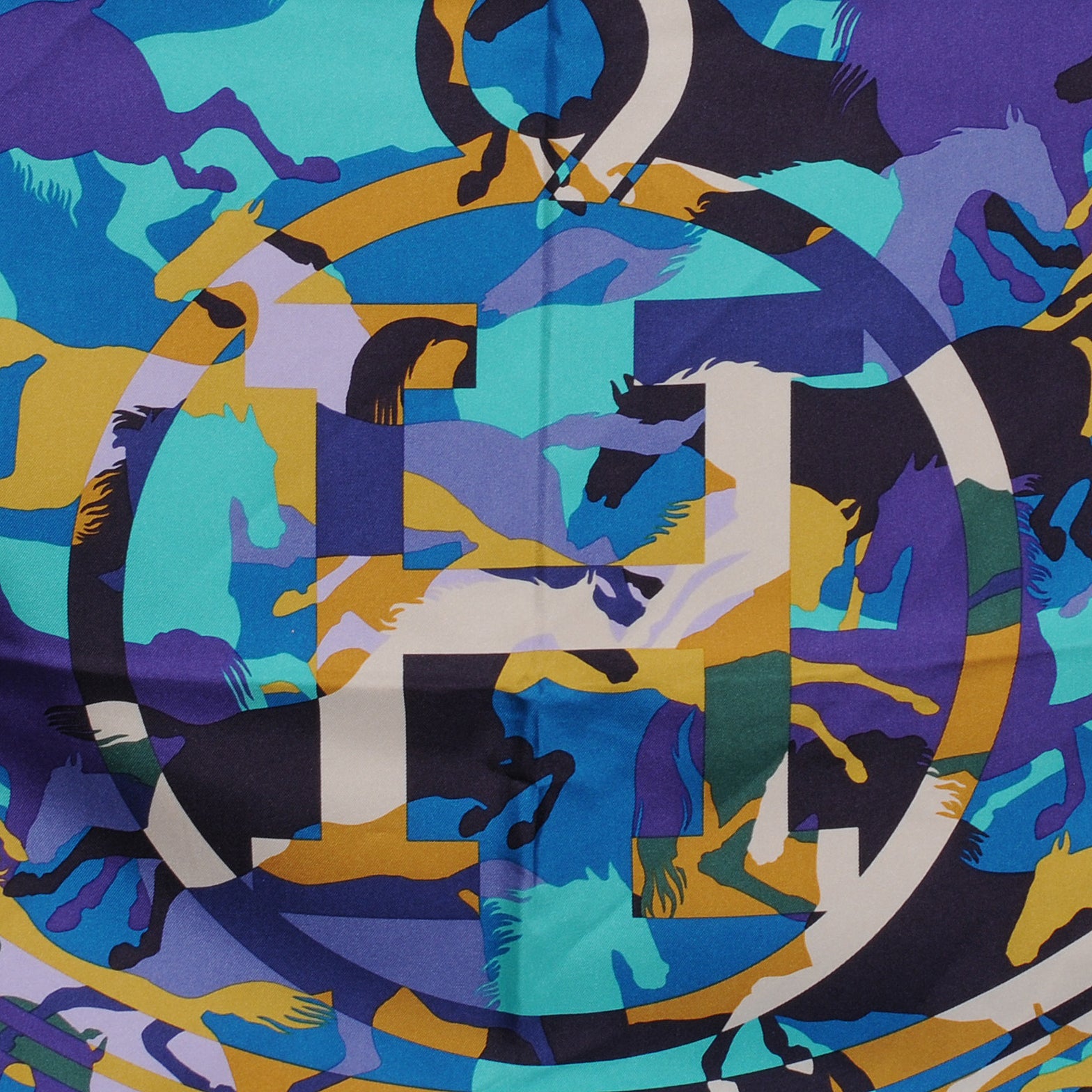 Hermes Silk Ex Libris En Camouflage Scarf 90 1 of 7