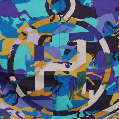 Hermes Silk Ex Libris En Camouflage Scarf 90 1 of 7