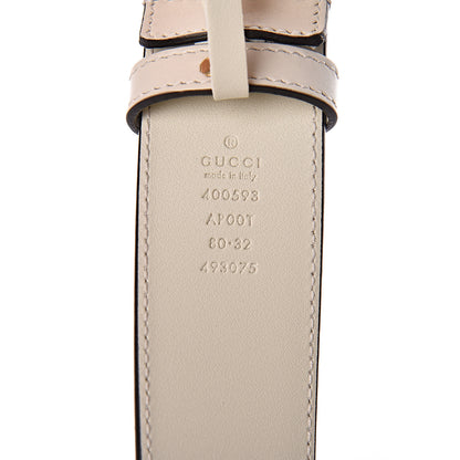 Gucci Calfskin Double G 40mm Belt 80 32 Mystic White 6 of 6