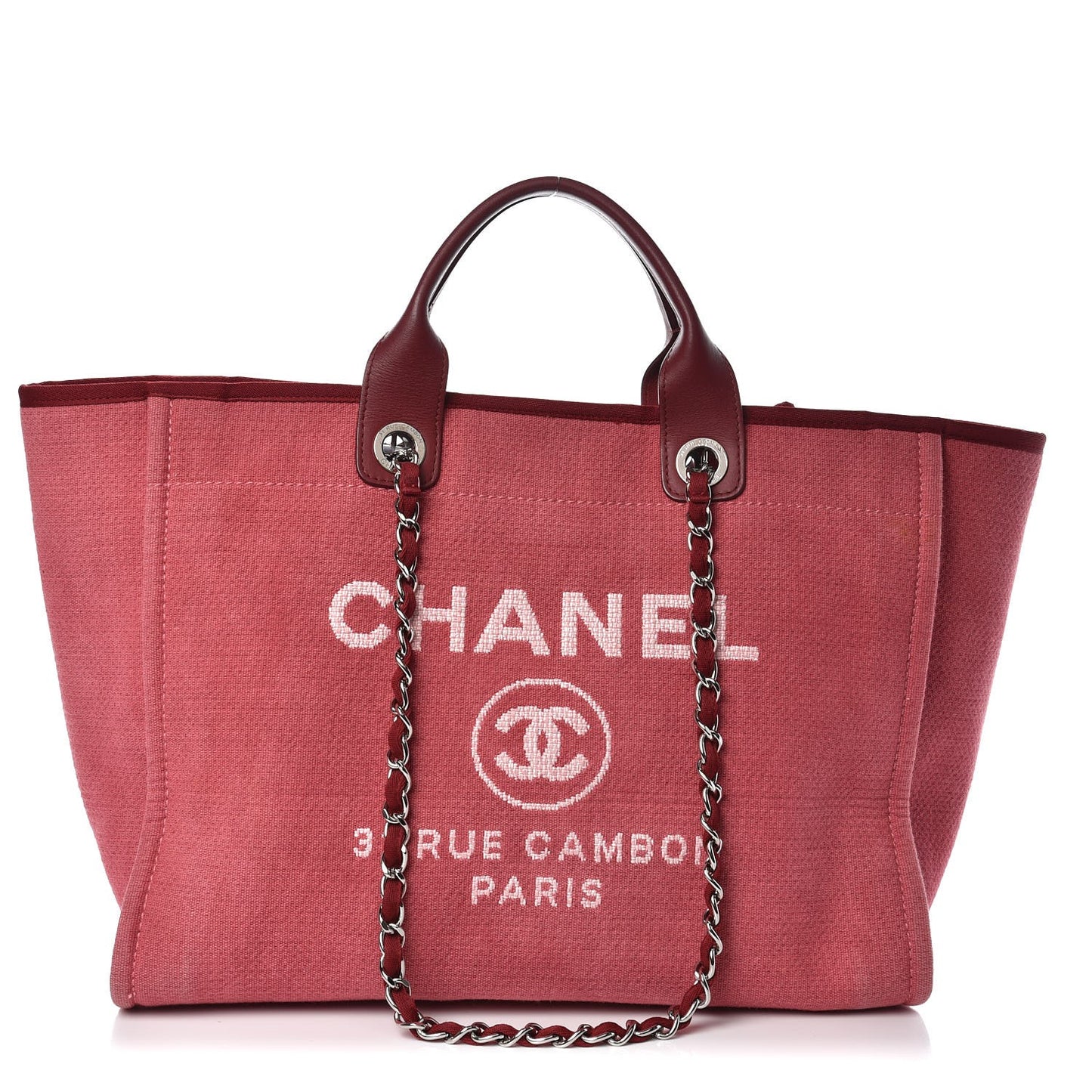 Canvas Large Deauville Tote Red
