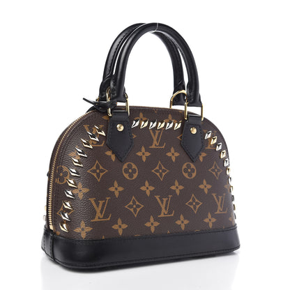 Louis Vuitton Monogram Macassar Studded Alma BB 3 of 9