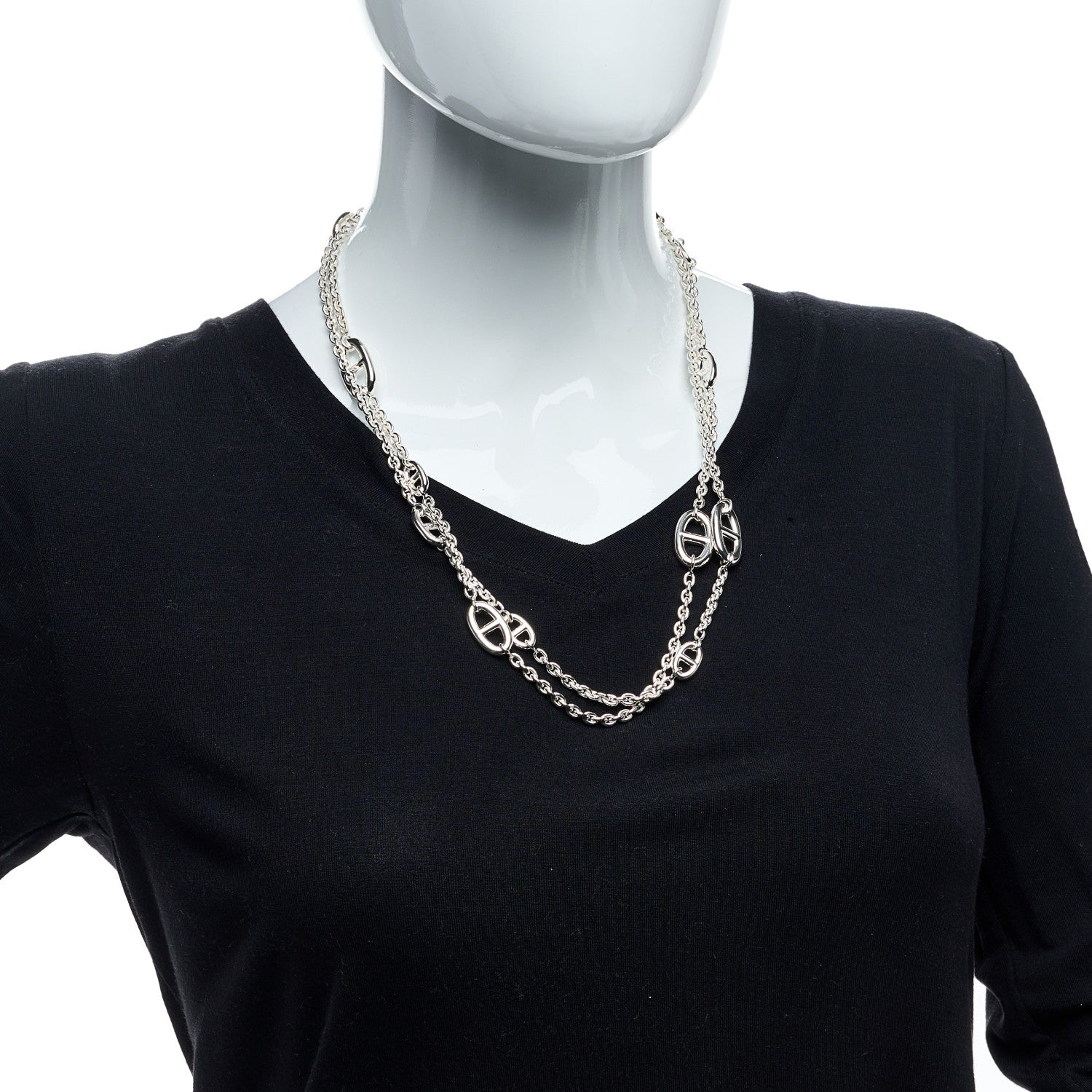 Hermes Sterling Silver Farandole Necklace 120 3 of 4