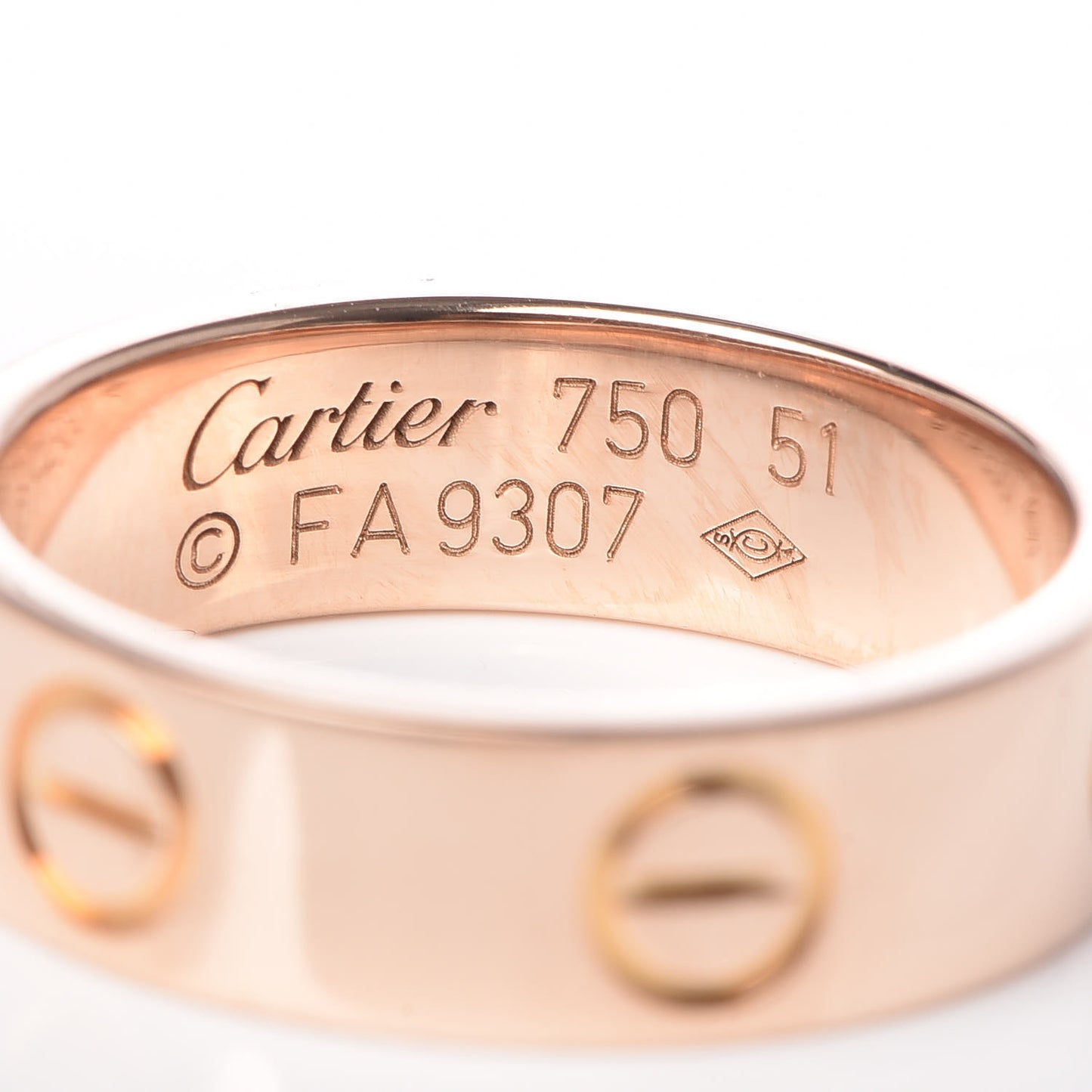 18K Pink Gold 5.5mm LOVE Ring 51 5.75