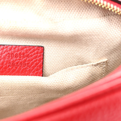 Gucci Pebbled Calfskin Small Soho Disco Bag Tabasco Red 6 of 10
