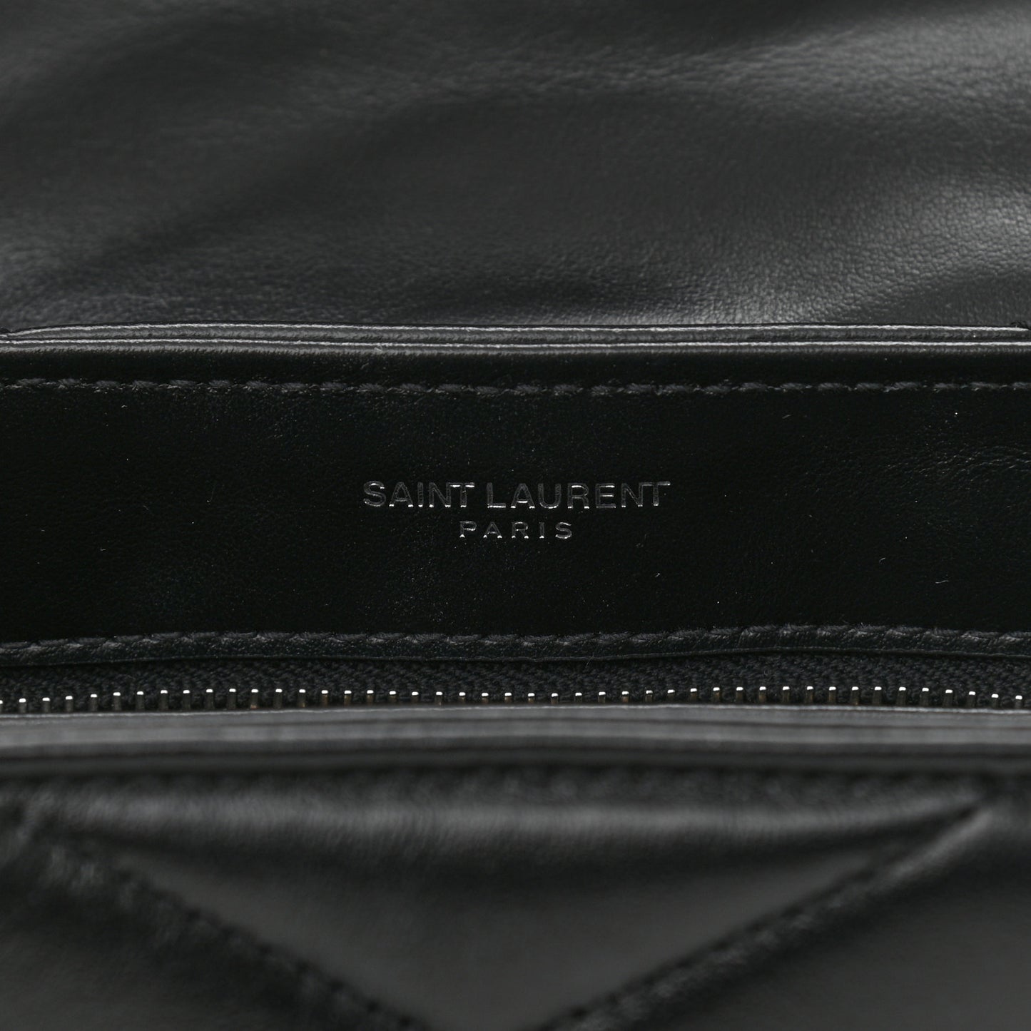 Calfskin Y Quilted Monogram Toy Loulou Crossbody Bag Black