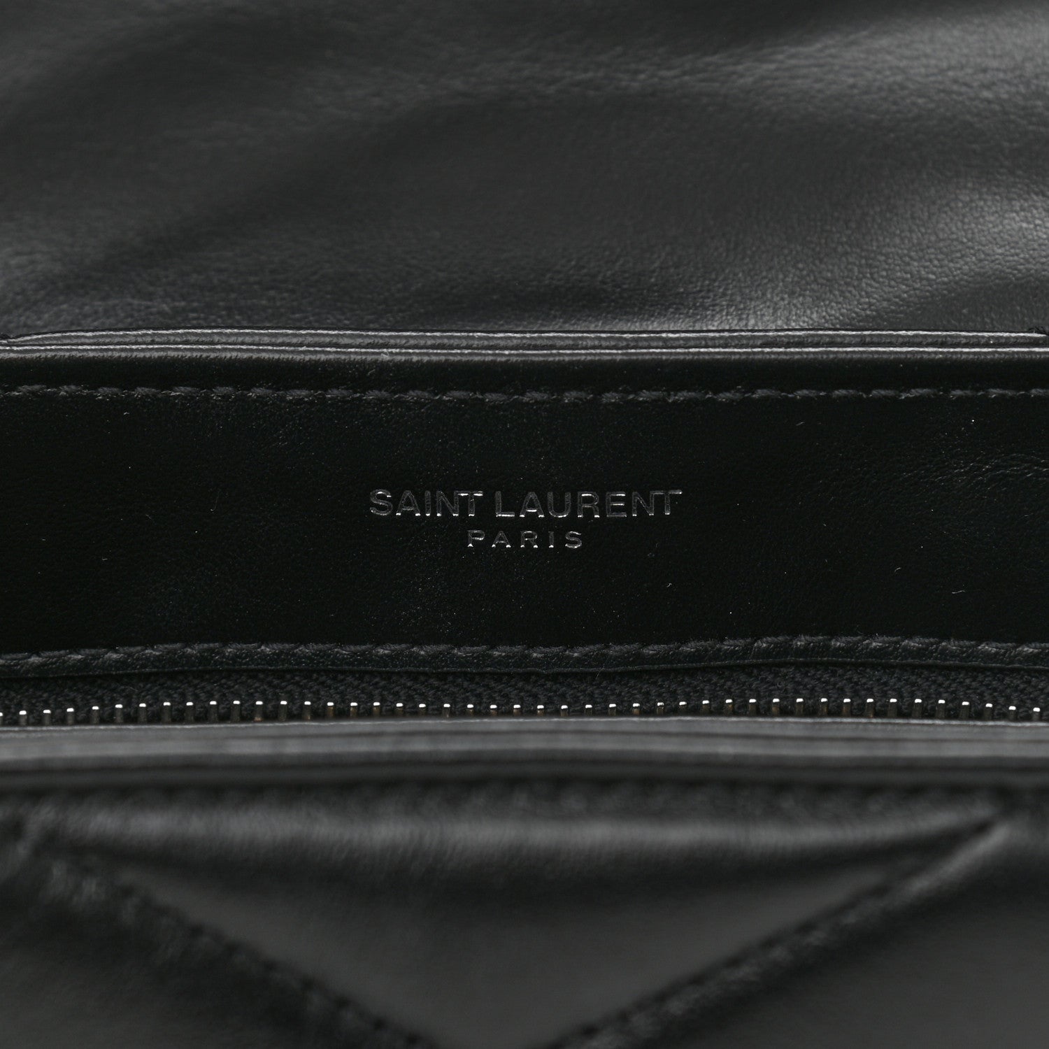 Saint Laurent Calfskin Y Quilted Monogram Toy Loulou Crossbody Bag Black 6 of 10