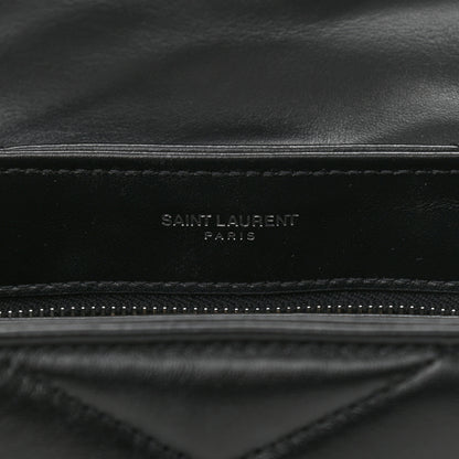 Saint Laurent Calfskin Y Quilted Monogram Toy Loulou Crossbody Bag Black 6 of 10