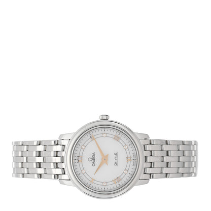 Omega Stainless Steel Diamond Mother of Pearl 27mm De Ville Prestige Quartz Watch 424.10.27.60.55.001 2 of 5