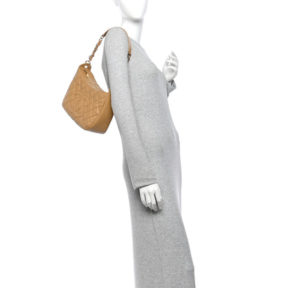 Chanel Caviar Quilted Timeless CC Shoulder Bag Beige 2 of 14