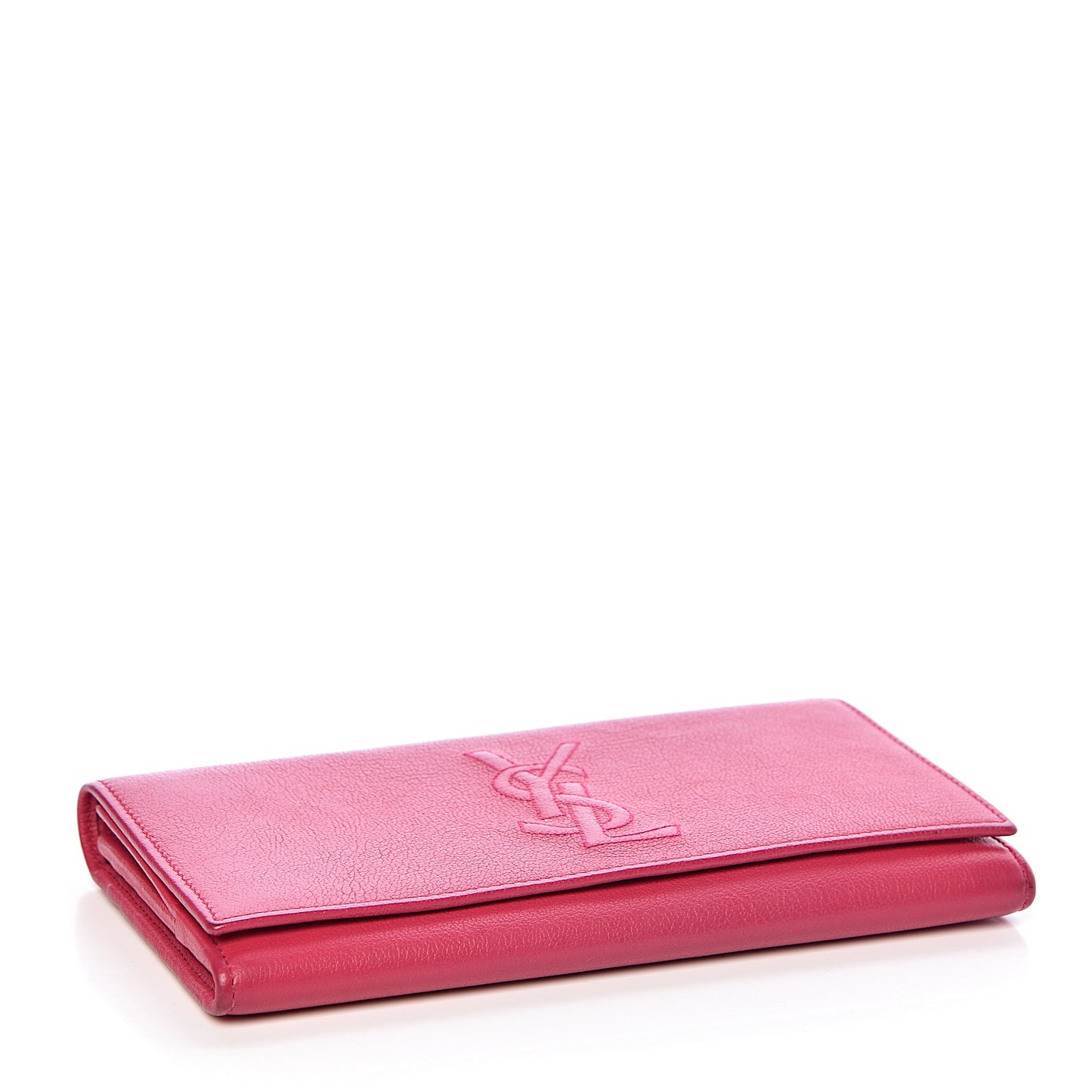 Goatskin Belle De Jour Flap Wallet Fuchsia