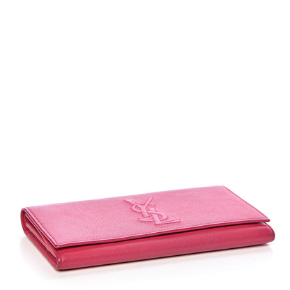 Saint Laurent Goatskin Belle De Jour Flap Wallet Fuchsia 4 of 7