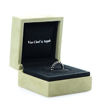 Van Cleef & Arpels 18K White Gold Perlee Ring 47 4 5 of 5